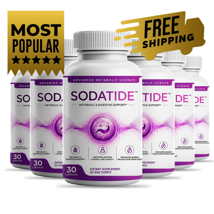 SodaTide metabolic and digestive support bottles